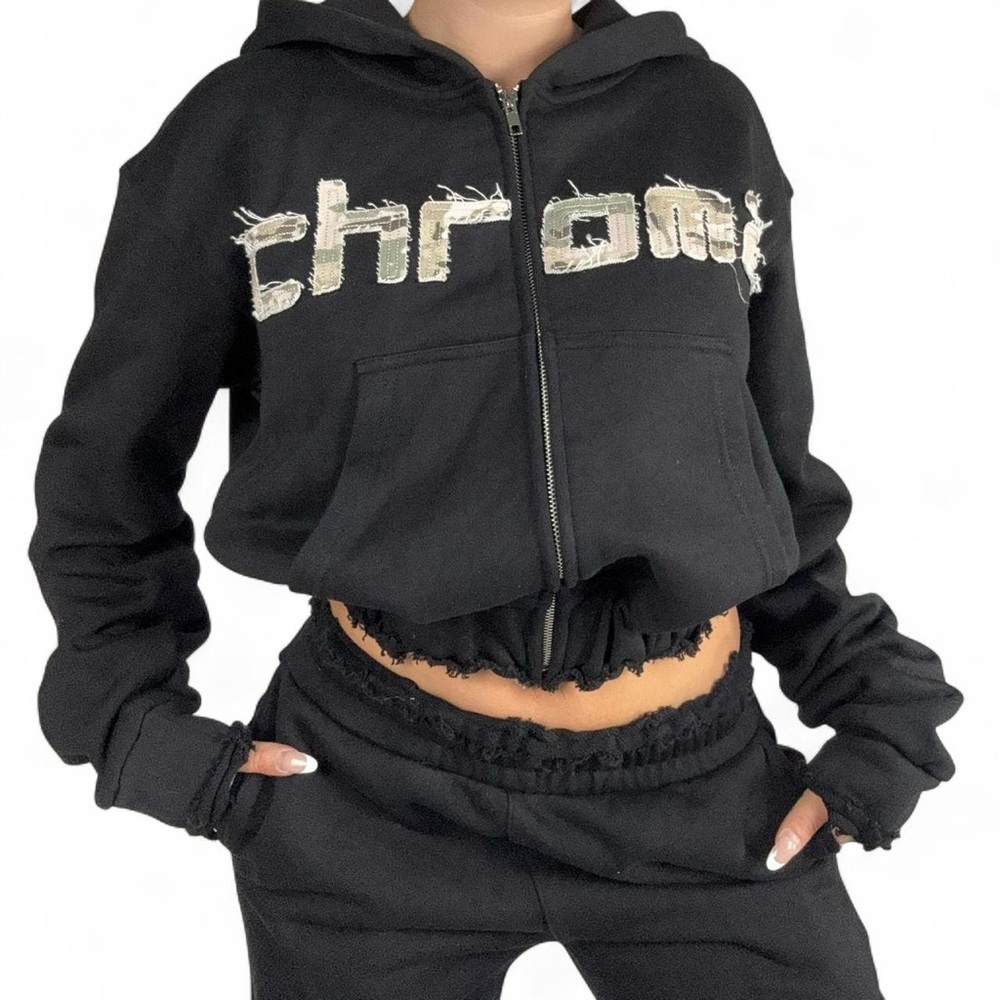 Chroma Collective CADETTE Camo Zip Up Hoodie